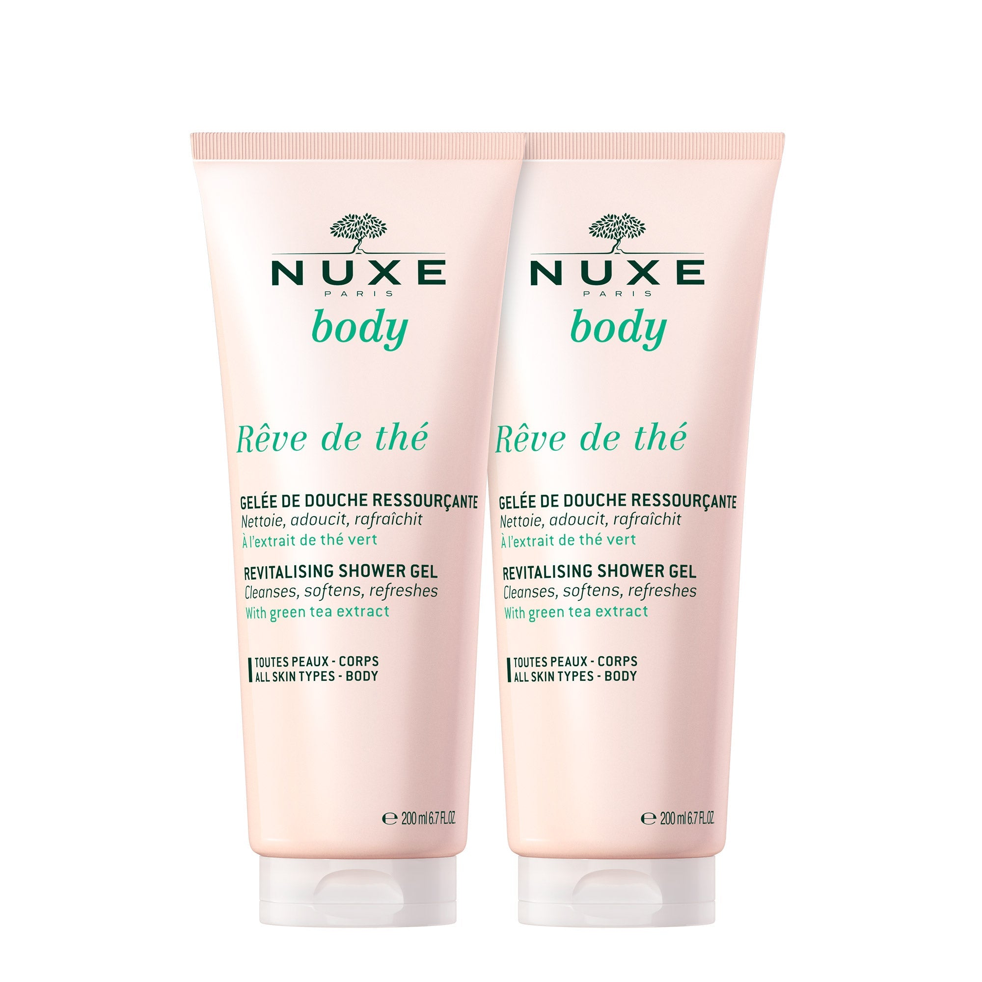 Duo Gelée de Douche Ressourçantes, Rêve de thé EN - NUXE