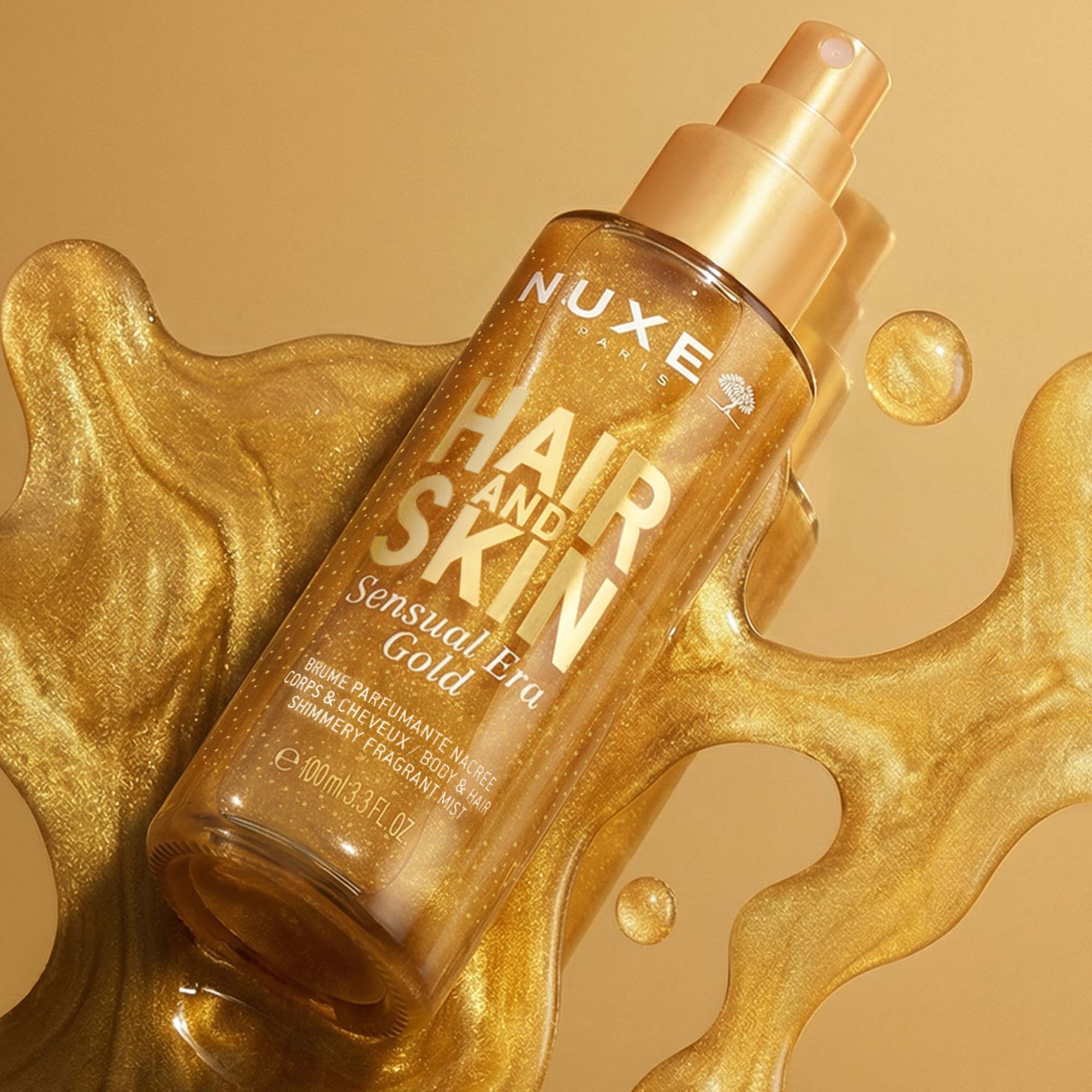 Brume parfumante nacrée corps et cheveux - Sensual Era Gold - NUXE