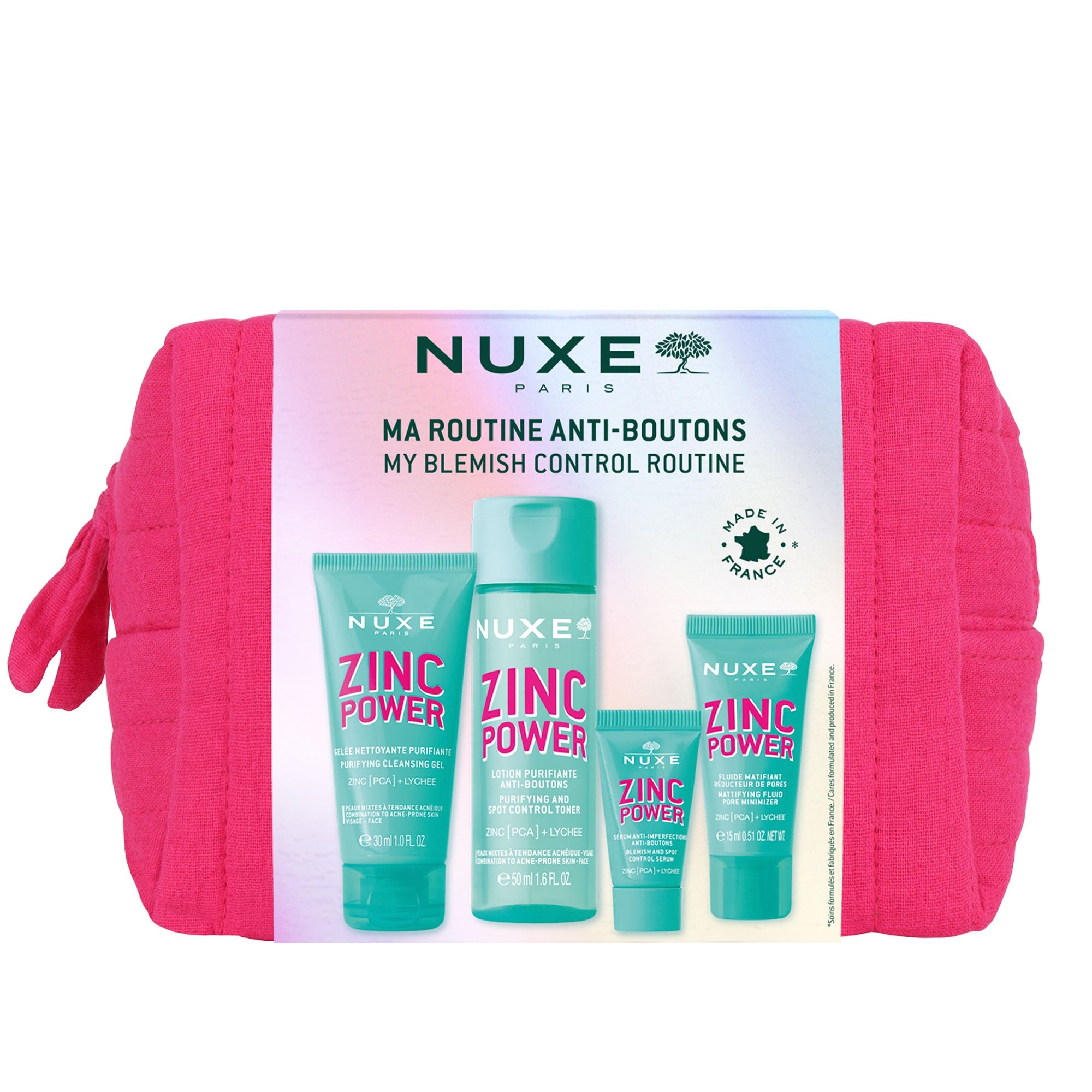Ma routine de voyage anti - boutons, Zinc Power - NUXE